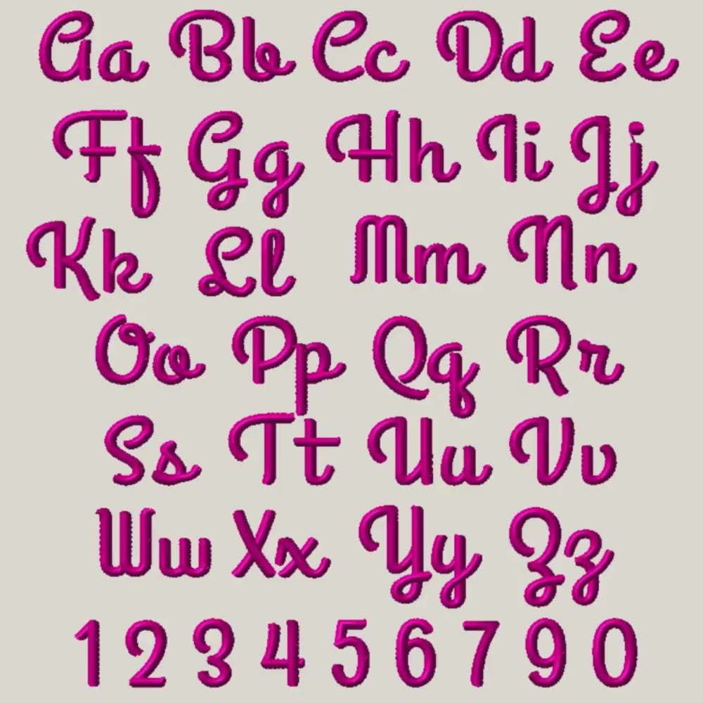 BX Embroidery Font, Coastal Hug Native BX Downloadable, 13-125mm.
