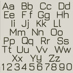BX Embroidery Font, Coastal Hug Native, Scalable 13mm-125mm Upper