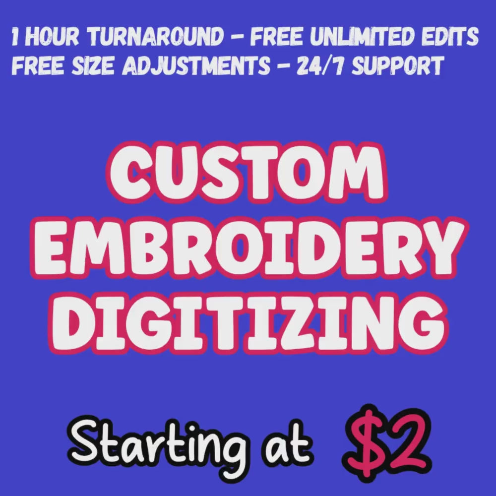 Custom Embroidery Digitizing, Convert PNG To PES, Logo Files Fast!