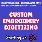 Custom Embroidery Digitizing, Convert PNG To PES, Logo Files Fast!