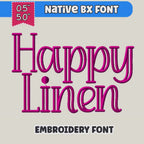 BX Embroidery Font, Tall Skinny Cursive Alphabet PES+ DST 13-125mm