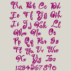 Native BX Embroidery Font' Coastal Hug BX Font, 13-125mm Scalable.