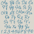 native BX font, Coastal Hug Embroidery Font, 13mm-125mm, BX 0.5-5