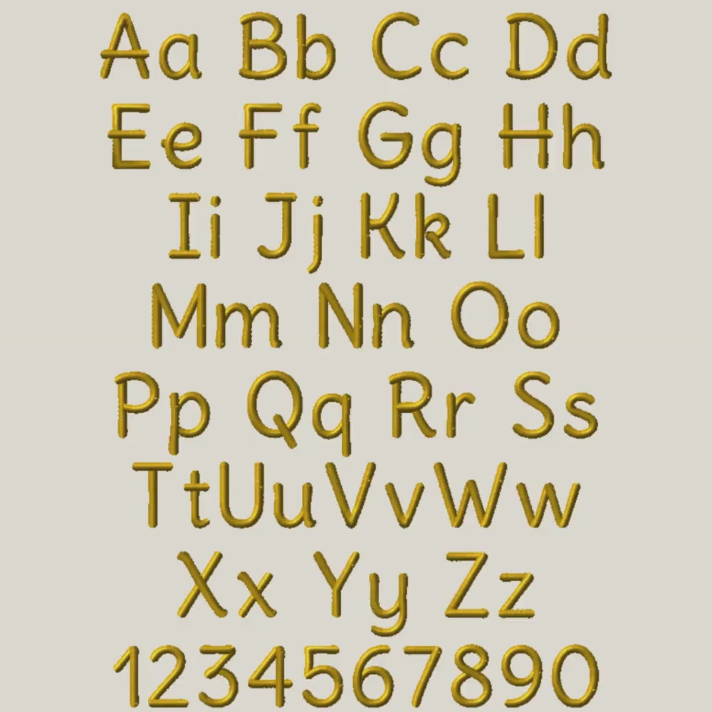 Native BX Embroidery Font Coastal Hug ObjectBased Editable 13-125mm