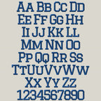 native BX font', Coastal Hug Embroidery Font, 13mm-125mm, Object-Based