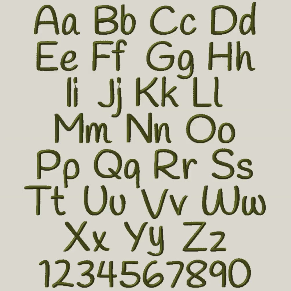 BX Embroidery Font, Coastal Hug BX Native, 13-125mm Scalable Easy