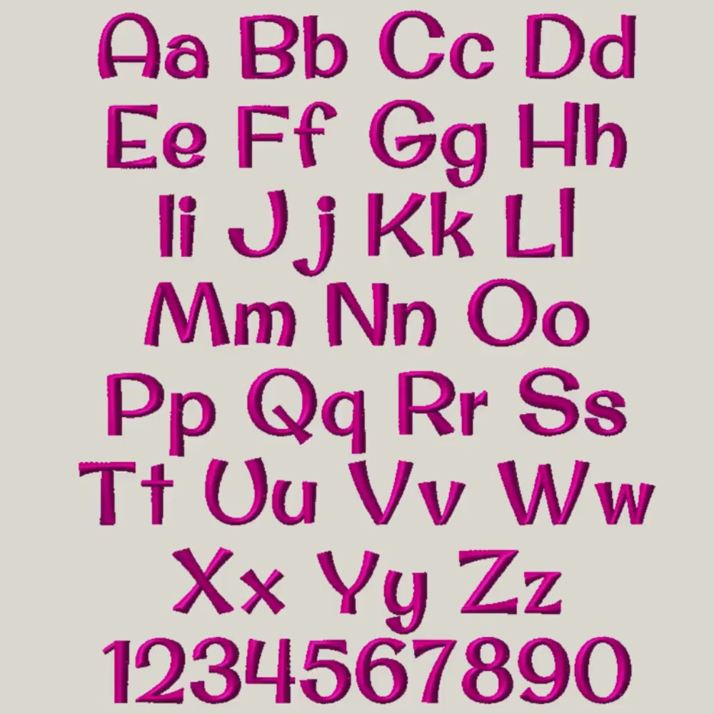 Native BX Embroidery Font, Coastal Hug 13mm–125mm, Embrilliance Obj