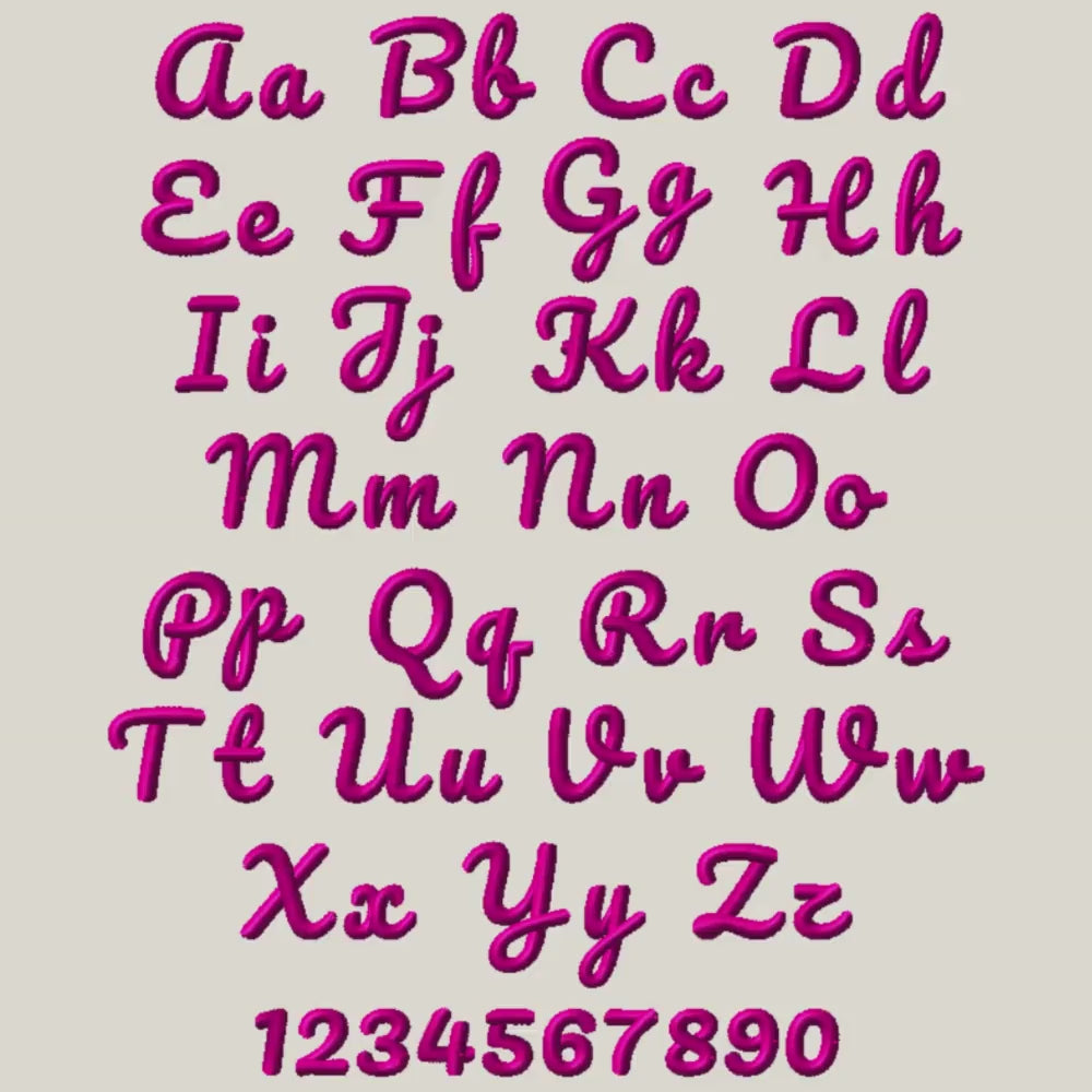 native bx embroidery font, Coastal Hug BX, 0.5–5" Size, Editable!