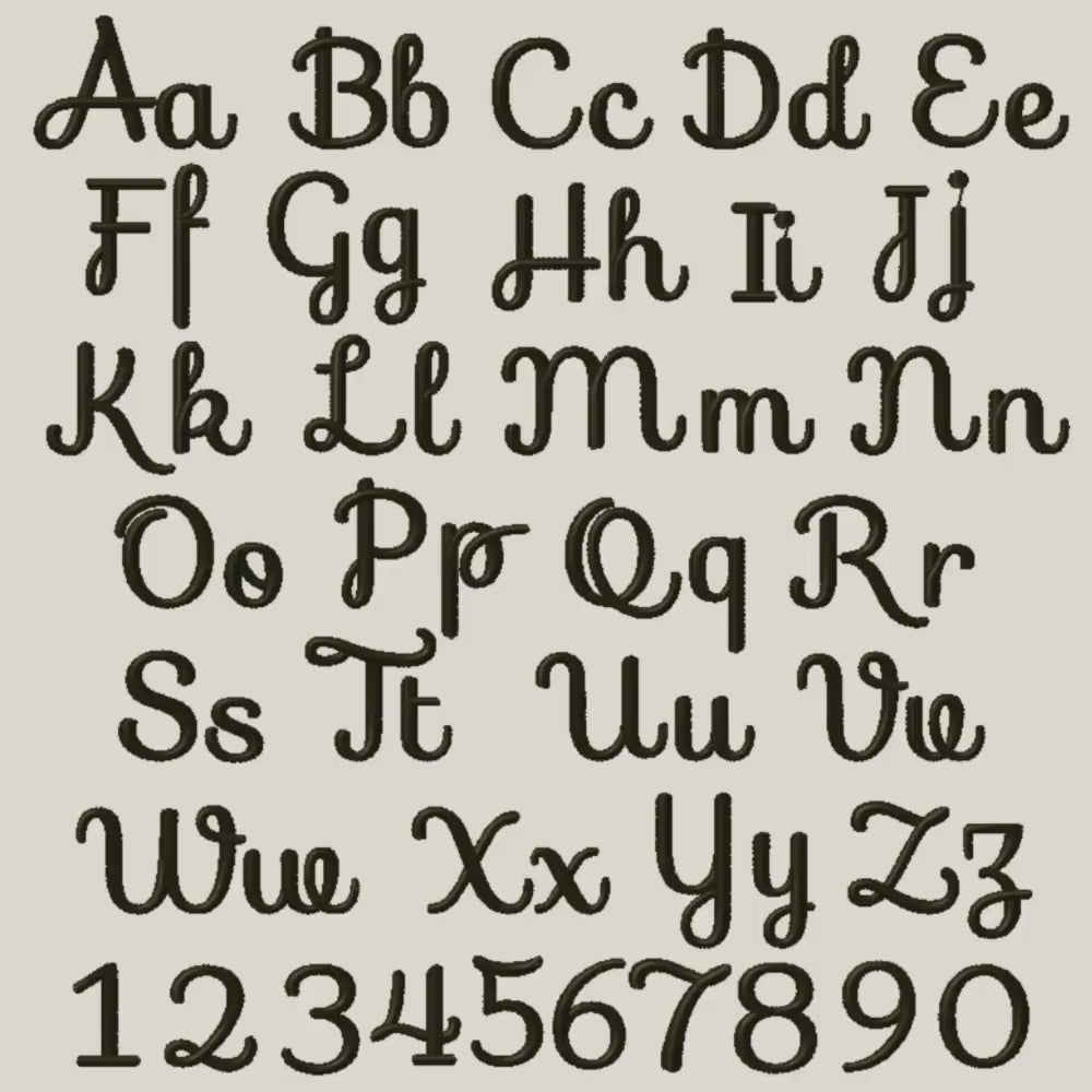 Native BX Embroidery Font, Coastal Hug Monogram, 13mm–125mm Resized