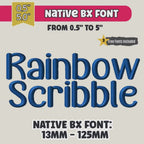 native bx embroidery font, CoastalHug Scalable 0.5-5in BX Font For