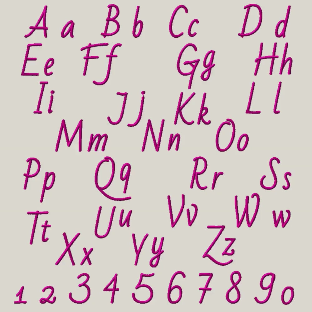 Native BX Embroidery Font Coastal Hug BX5, 13-125mm Editable Plus
