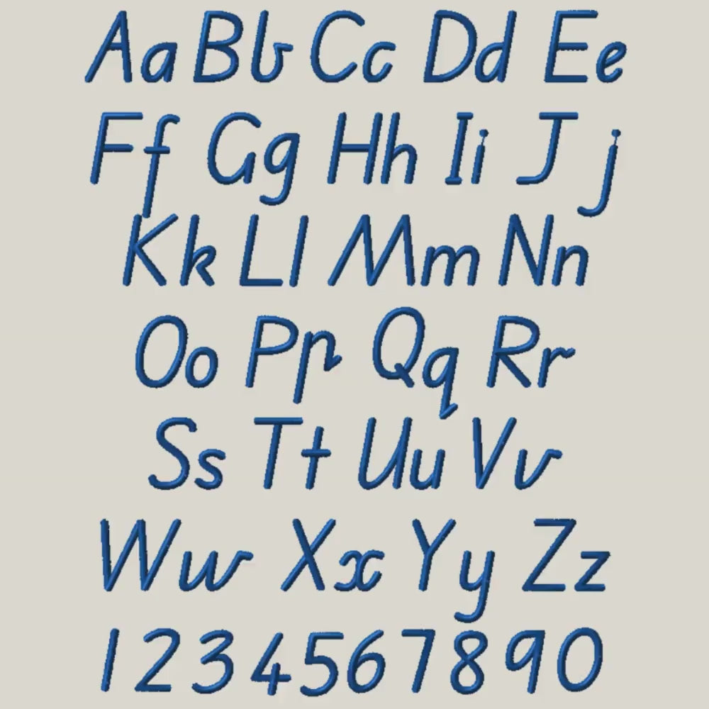 Native Bx Embroidery Font, Coastal Hug BX, Object-Based 13-125mm.