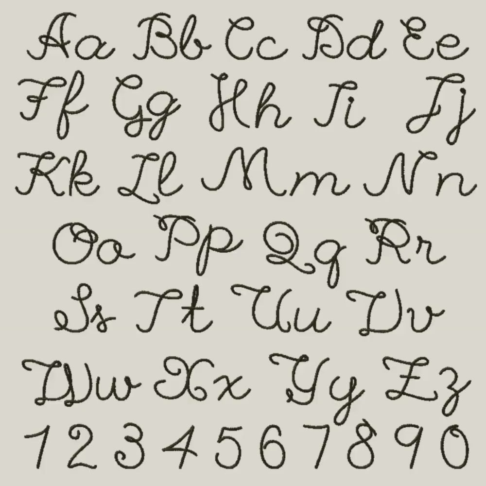 BX Embroidery Font' CoastalHug Native BX Editable Font, 13mm-125mm