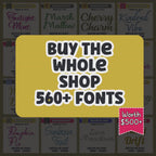 Native BX embroidery fonts', Bundle 522 Fonts, Editable 13mm–125mm