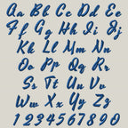 Native BX Embroidery Font' Coastal Hug, 13mm-125mm, Upper & Lower.