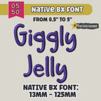 BX Embroidery Font, Coastal Hug Native BX Embrilliance 13mm-125mm!!