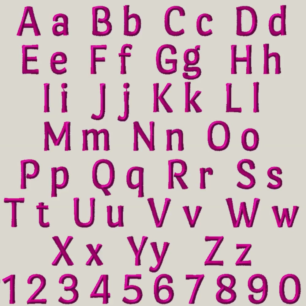 Native BX Embroidery Font Coastal Hug, Embrilliance Object-Based, 13mm–125mm